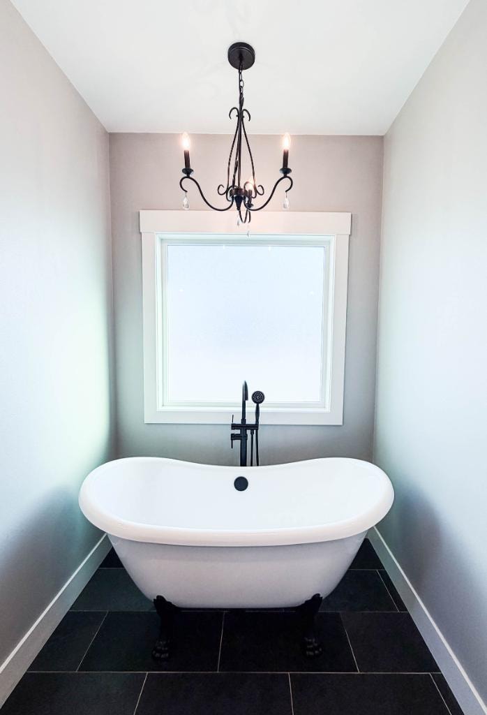 Primary bathroom soaking tub