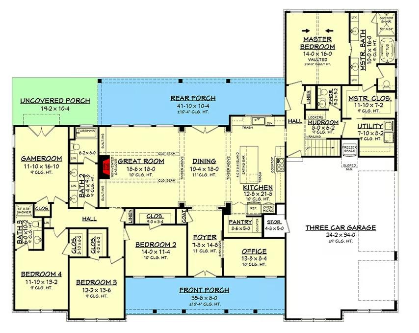 Main floor plan — 6857 Road D NE, Moses Lake WA