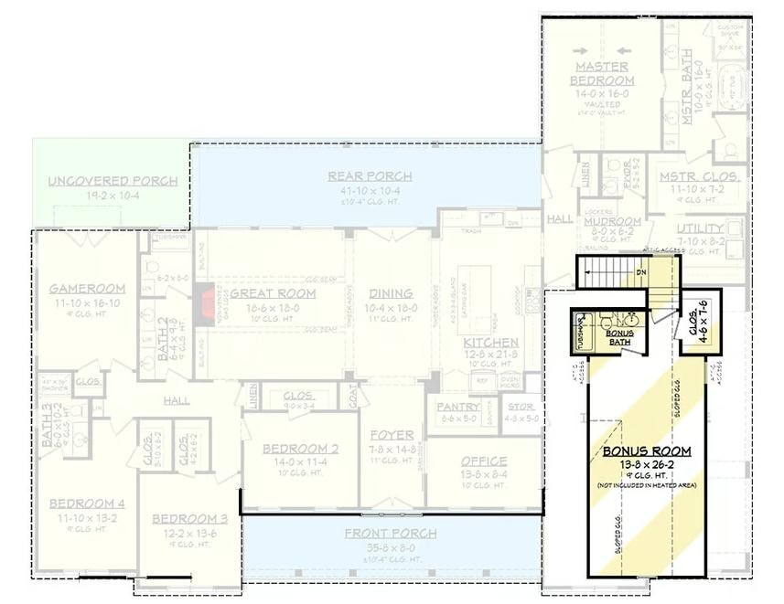Upper floor / bonus room plan — 6857 Road D NE, Moses Lake WA